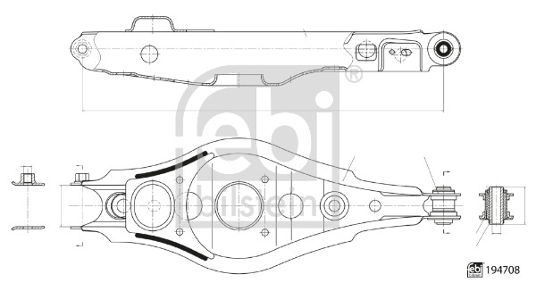 Febi Bilstein Draagarm, wielophanging 194708