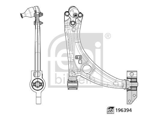 Febi Bilstein Draagarm, wielophanging 196394