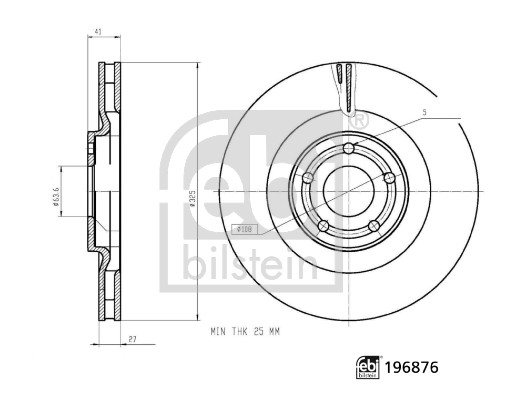 Febi Bilstein Remschijf 196876