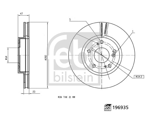 Febi Bilstein Remschijf 196935