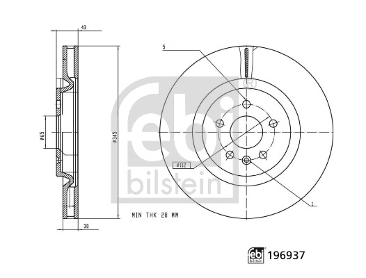 Febi Bilstein Remschijf 196937