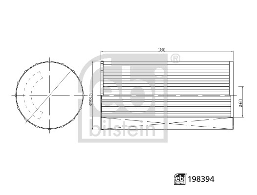 Febi Bilstein Luchtfilter, compressor aanzuiglucht 198394