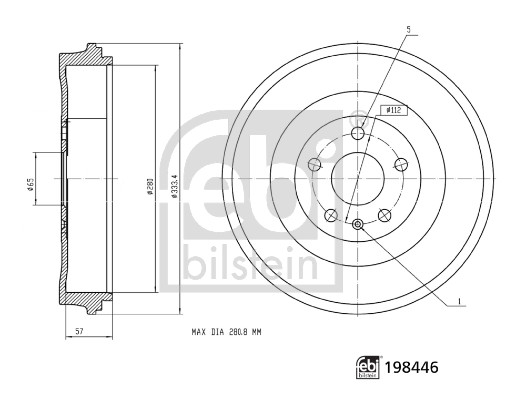 Febi Bilstein Remtrommel 198446
