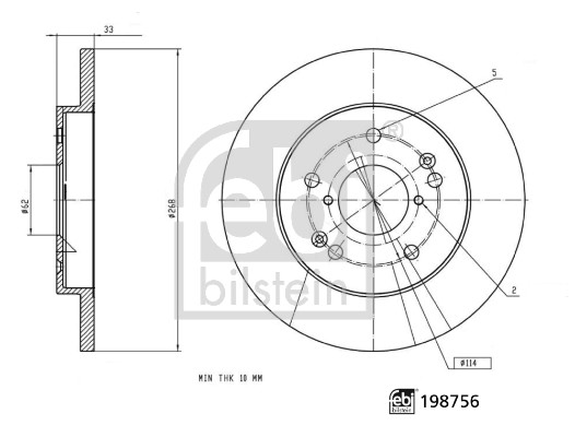 Febi Bilstein Remschijf 198756