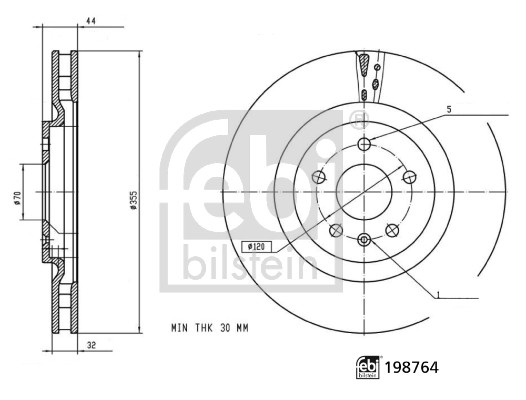 Febi Bilstein Remschijf 198764
