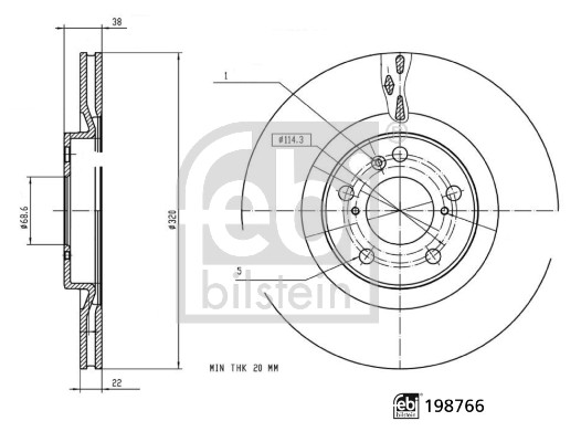 Febi Bilstein Remschijf 198766