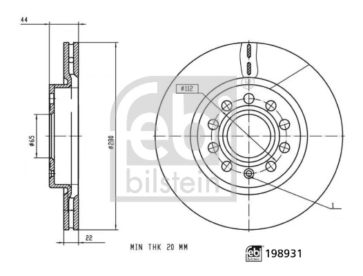 Febi Bilstein Remschijf 198931