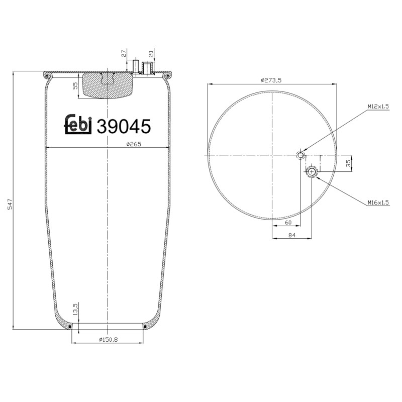 Febi Bilstein Veerbalg 39045