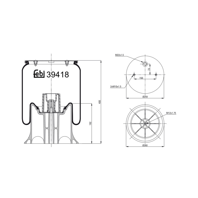 Febi Bilstein Veerbalg 39418