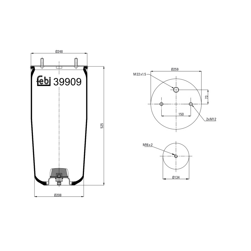 Febi Bilstein Veerbalg 39909