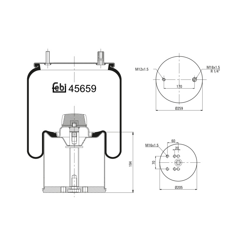 Febi Bilstein Veerbalg 45659