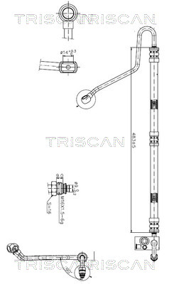 Triscan Hydraulische slang, besturing 8516 11007