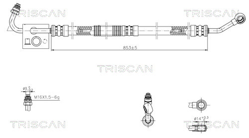 Triscan Hydraulische slang, besturing 8516 11020
