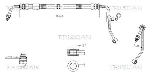 Triscan Hydraulische slang, besturing 8516 11033