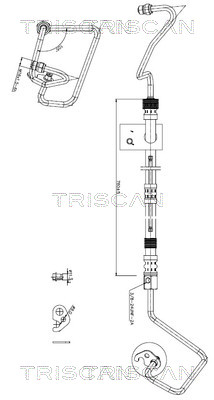 Triscan Hydraulische slang, besturing 8516 16026