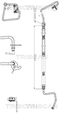 Triscan Hydraulische slang, besturing 8516 16030