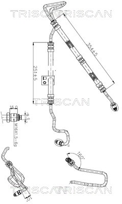 Triscan Hydraulische slang, besturing 8516 23002