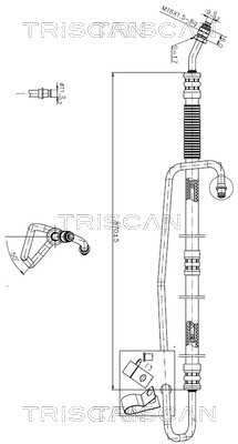 Triscan Hydraulische slang, besturing 8516 23006