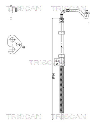 Triscan Hydraulische slang, besturing 8516 23010
