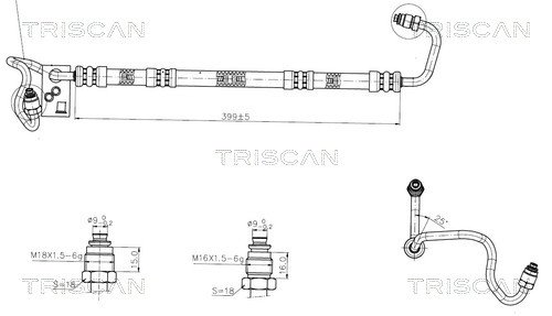 Triscan Hydraulische slang, besturing 8516 24005