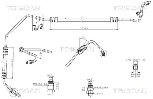 Triscan Hydraulische slang, besturing 8516 25001