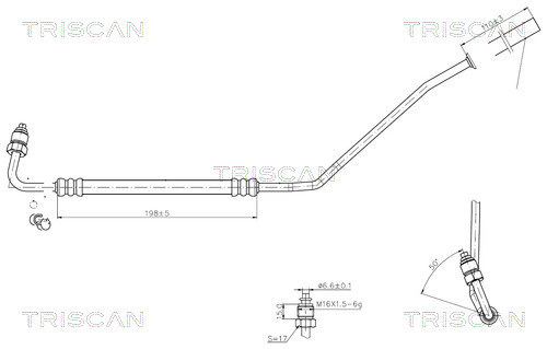 Triscan Hydraulische slang, besturing 8516 29027