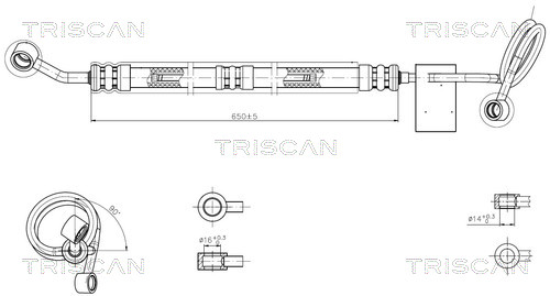 Triscan Hydraulische slang, besturing 8516 29035