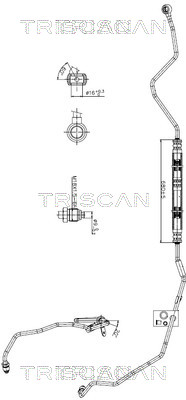 Triscan Hydraulische slang, besturing 8516 29046