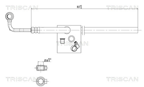 Triscan Hydraulische slang, besturing 8516 29068