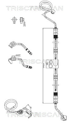 Triscan Hydraulische slang, besturing 8516 29078