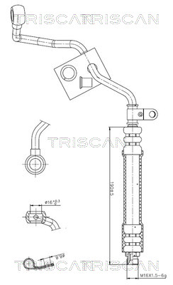 Triscan Hydraulische slang, besturing 8516 29082