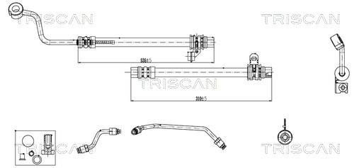 Triscan Hydraulische slang, besturing 8516 43004