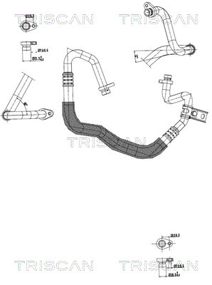 Triscan Hoge druk- / lage drukleiding, airconditioning 9010 10001