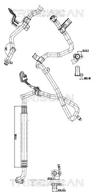 Triscan Hoge druk- / lage drukleiding, airconditioning 9010 10008