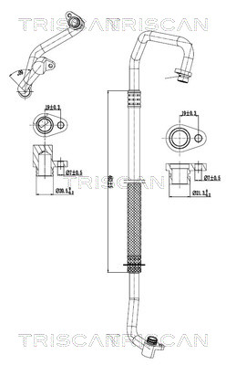 Triscan Hoge druk- / lage drukleiding, airconditioning 9010 10010