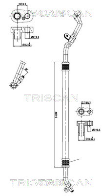 Triscan Hoge druk- / lage drukleiding, airconditioning 9010 10015