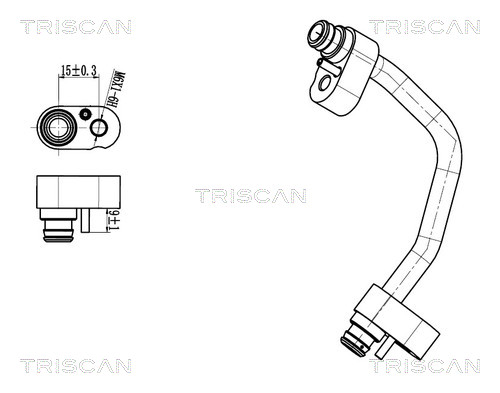 Triscan Hoge druk- / lage drukleiding, airconditioning 9010 10018