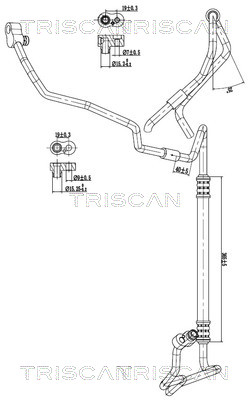 Triscan Hoge druk- / lage drukleiding, airconditioning 9010 11023