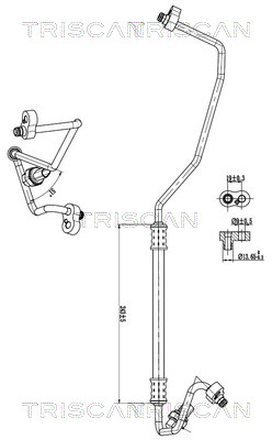 Triscan Hoge druk- / lage drukleiding, airconditioning 9010 11041