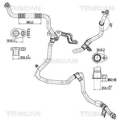 Triscan Hoge druk- / lage drukleiding, airconditioning 9010 14008