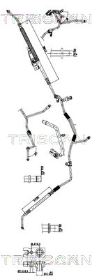 Triscan Hoge druk- / lage drukleiding, airconditioning 9010 15001