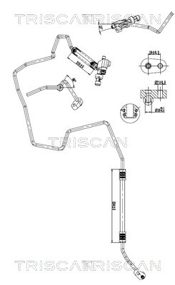 Triscan Hoge druk- / lage drukleiding, airconditioning 9010 15010
