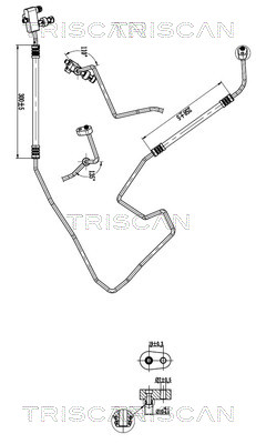 Triscan Hoge druk- / lage drukleiding, airconditioning 9010 15018