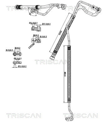Triscan Hoge druk- / lage drukleiding, airconditioning 9010 15021