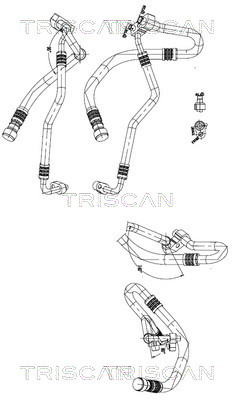 Triscan Hoge druk- / lage drukleiding, airconditioning 9010 15022