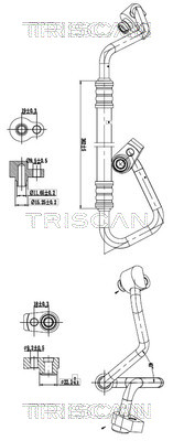 Triscan Hoge druk- / lage drukleiding, airconditioning 9010 16008