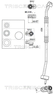 Triscan Hoge druk- / lage drukleiding, airconditioning 9010 16017