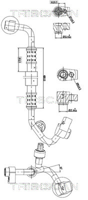Triscan Hoge druk- / lage drukleiding, airconditioning 9010 16022
