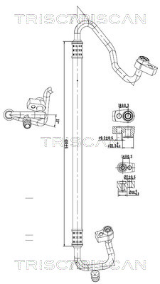 Triscan Hoge druk- / lage drukleiding, airconditioning 9010 16043