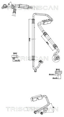Triscan Hoge druk- / lage drukleiding, airconditioning 9010 16063